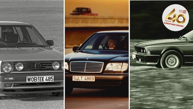 In den vergangenen 40 Jahren sah man Automodelle kommen und gehen. Einige wurden zu echten Klassikern und Verkaufsschlagern, andere waren hingegen ein Flop. (Bild: picturedesk/ Mercedes/ BMW)