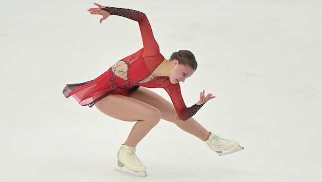 Flora Schaller genießt jede Sekunde auf dem Eis. (Bild: GEPA pictures/ Christian Moser)