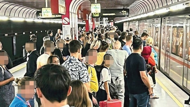 Dichtes Gedränge herrschte auf den Bahnsteigen der U1. (Bild: zVg)