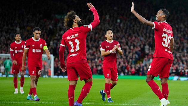 Der FC Liverpool feiert gegen Union Saint-Gilloise einen 2:0-Pflichtsieg. (Bild: Copyright 2023 The Associated Press. All rights reserved)