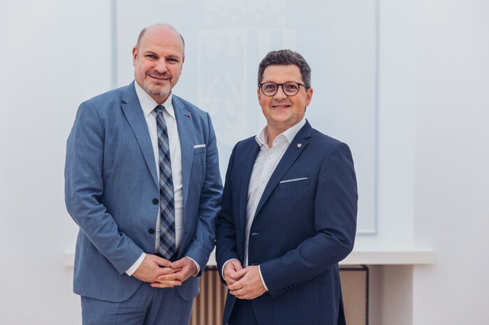 SPÖ-Chef Michael Lindner (re.) und SPÖ-Gesundheitssprecher Peter Binder
