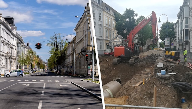 Die Kremser Ringstraße wurde jahrelang saniert und jüngst feierlich eröffnet. (Bild: Molnar Attila, Stadt Krems, Krone KREATIV)