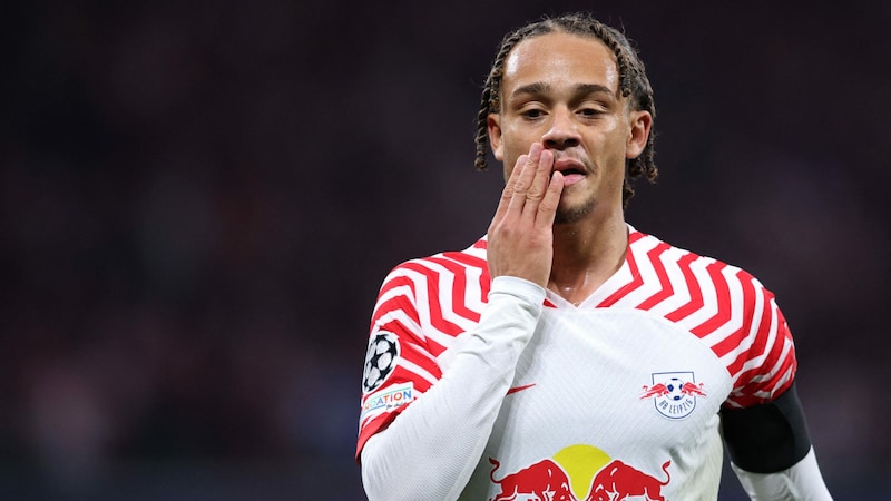 Xavi Simons spielte zuletzt bei RB Leipzig. Dort hofft man immer noch auf eine weitere Zusammenarbeit. (Bild: APA/AFP/Ronny HARTMANN)