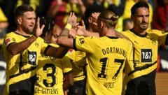 Großer Jubel bei den Spielern von Borussia Dortmund (Bild: AFP)