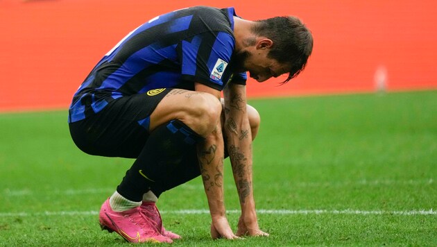 Der Frust sitzt tief bei den Spielern von Inter Mailand ... (Bild: Associated Press)