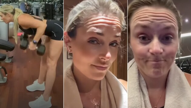 Lindsey Vonn gab beim Workout alles - und sah auf TikTok alles doch nicht so ernst. (Bild: TikTok.com/lindseyvonn)