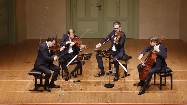 Vier Herren aus Frankreich bilden das „Quatuor Modigliani“.