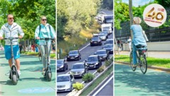 Nicht nur im Auto, auch auf dem Roller oder per Fahrrad kommen mittlerweile viele zur Arbeit. (Bild: Andreas tischler krone)