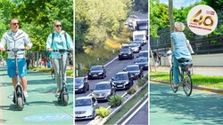 Nicht nur im Auto, auch auf dem Roller oder per Fahrrad kommen mittlerweile viele zur Arbeit. (Bild: Andreas tischler krone)