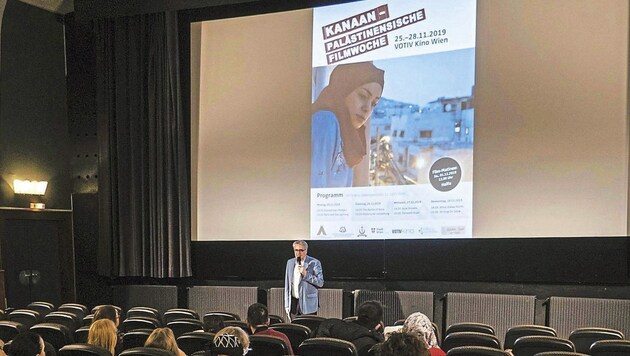 Bei den Palästinensischen Filmtagen 2022 blieben Reihen frei. (Bild: Palästinensiche Filmtage Krone KREATIV,)