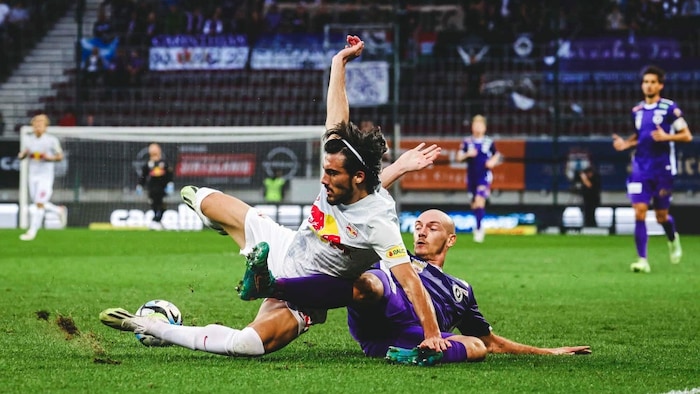 Klagenfurts 1:0-Torschütze Nico Wimmer stoppte Salzburg und Roko Simic - am Ende gab‘s ein 2:2.
