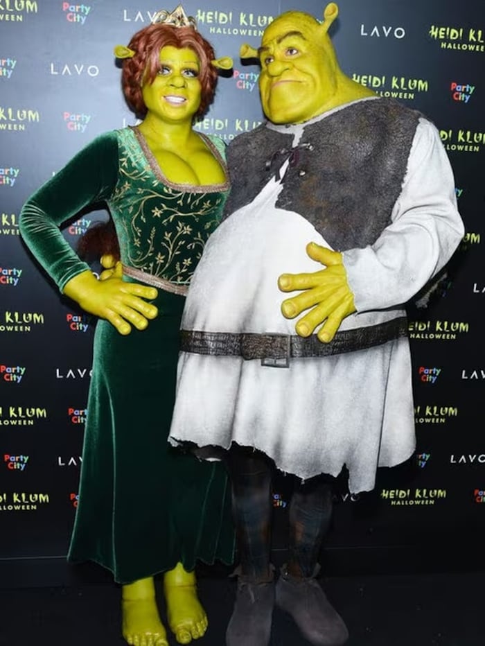 Fiona und Shrek war wohl eines ihrer bekanntesten Kostüme.