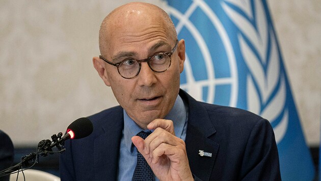 UNO-Menschenrechtshochkommissar Volker Türk wirft Israel nach dem Hamas-Terror vom 7. Oktober eine „kollektive Bestrafung der Palästinenser“ vor. (Bild: AP)