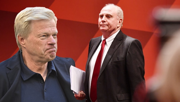 Oliver Kahn (l.) reagierte auf die scharfe Kritik von Uli Hoeneß. (Bild: GEPA pictures)