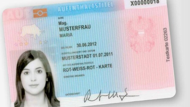 Die Rot-Weiß-Rot-Karte ist in Wien eine Aufenthaltsgenehmigung und Arbeitsberechtigung. (Bild: bmaw.gv.at)