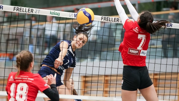 Nikolina Bajic ist die Block-Queen des ATSC Klagenfurt! (Bild: GEPA pictures/ Daniel Goetzhaber)