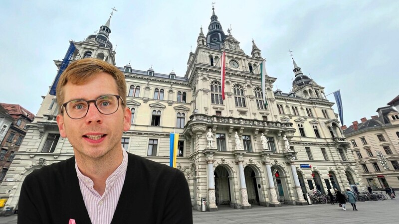 KPÖ-Stadtrat Robert Krotzer freute sich. (Bild: Jauschowetz)