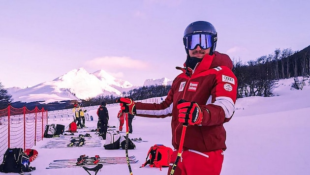 Im argentinischen Ushuaia fand Patrick Feurstein tolle Bedingungen vor. Das Einzige, was fehlt: ein Kopfsponsor. (Bild: Patrick Feurstein)