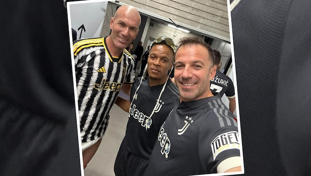 Zinedine Zidane, Edgar Davids, Alessandro Del Piero (von links) (Bild: Facebook.com/Juventus)