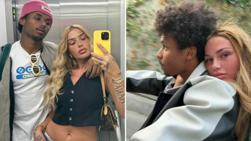 Karim Adeyemis Herzdame Loredana berichtet über das erste Treffen mit dem BVB-Star. (Bild: instagram.com/karim_adeyemi, instagram.com/loredana, krone.at-kreativ)