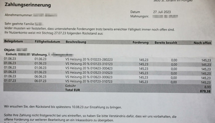 Die Vorschreibungen kamen plötzlich und in unerwarteter Höhe.