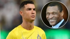 Saudis Liga-Boss Michael Emenalo (rechts) will noch mehr Stars (wie links Cristiano Ronaldo) in der Wüste sehen. (Bild: APA/AFP/Fayez NURELDINE, AFP, krone.at-kreativ)