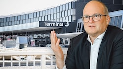 Der Sommer war fast wie 2019, sagt Julian Jäger, Vorstand der Flughafen Wien AG. (Bild: Markus Wenzel, Krone KREATIV)