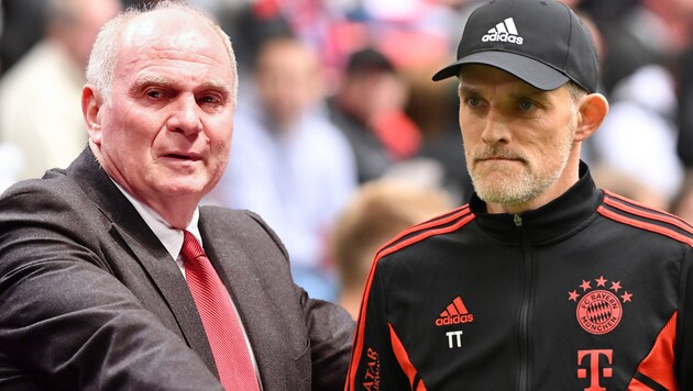 Uli Hoeneß (left) sharply criticized Thomas Tuchel. (Bild: GEPA pictures)