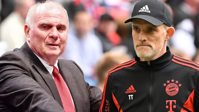 Uli Hoeneß (left) criticizes Thomas Tuchel's behaviour.