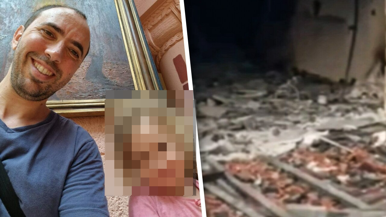 Tal Shoham und seine Familie dürften von den Hamas verschleppt worden sein - ihr Haus wurde niedergebrannt (rechts). (Bild: zVg, Krone KREATIV)