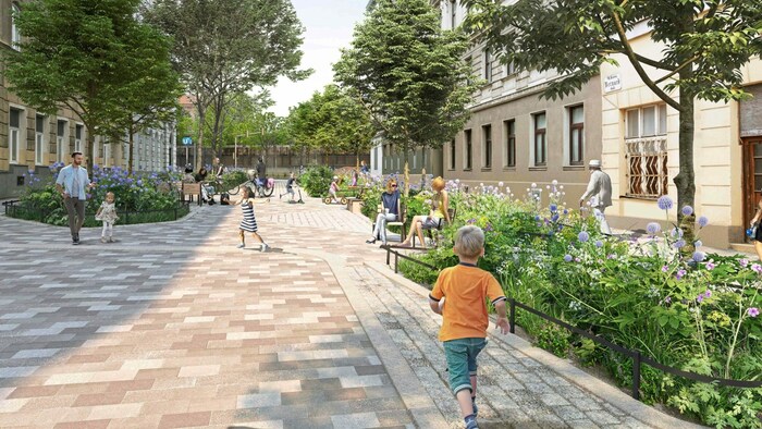 36 neue Bäume, zahlreiche Grünflächen und neue Grätzlplatzl zum Verweilen - so soll die ...