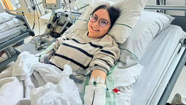 Selina (19) hat sich 2021 in Wolfsberg typisieren lassen. Zwei Jahre später retten ihre gesunden Stammzellen einem Mann in Übersee das Leben. „Ich wünsche ihm von Herzen nur das Beste!“, so die tapfere Kärntnerin. (Bild: Geben für Leben)