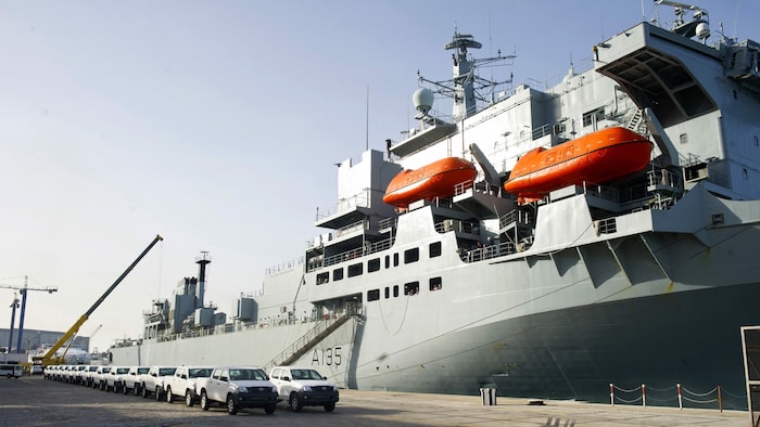 Das Unterstützungsschiff RFA Argus im Hafen von Gibraltar (Archivbild)