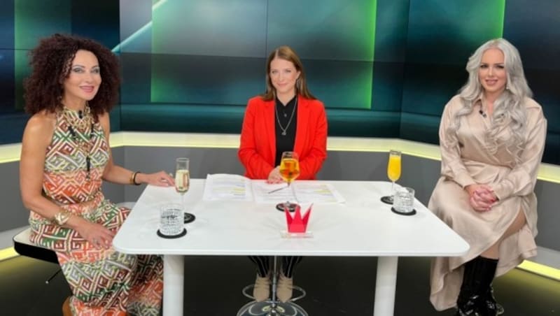 Christina Lugner, Tanja Pfaffeneder & Lydia Kelovitz (Bild: krone.tv)