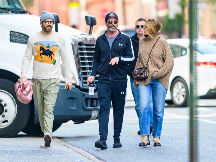 Hugh Jackman mit Ryan Reynolds und Blake Lively