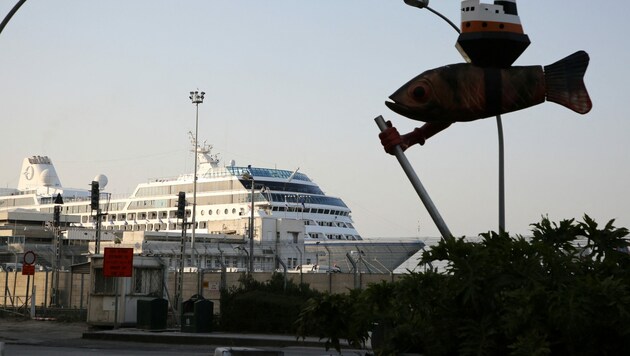 Ein Kreuzfahrtschiff im Hafen von Haifa (Archivbild) (Bild: AFP)