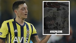 Mesut Özil lässt mit einem „Free Palestine“-Tweet aufhorchen! (Bild: AFP; twitter.com/Mesut Özil)