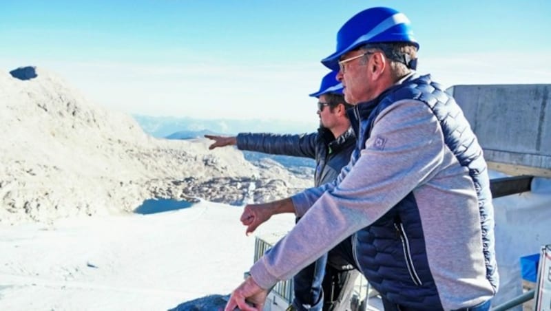 Alles im Blick: Georg Bliem (vorne) und Martin Perhab. (Bild: Sepp Pail)