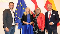EU-Kandidaten Preiml, Arpa und Winter mit LH Kaiser. (Bild: SPÖ Kärnten)