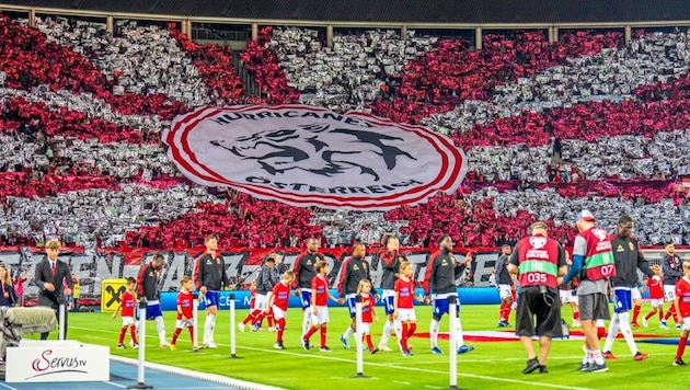 Die Choreographie im Länderspiel gegen Belgien war die letzte des Nationalteam-Fanklubs „Hurricanes“. (Bild: GEPA pictures)