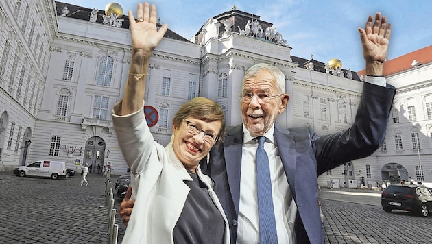 Hallo, Nachbar! Nicht nur Bundespräsident Alexander Van der Bellen und seine Gattin Doris Schmidauer residieren in der Hofburg. (Bild: M. Jöchl Krone KREATIV,)