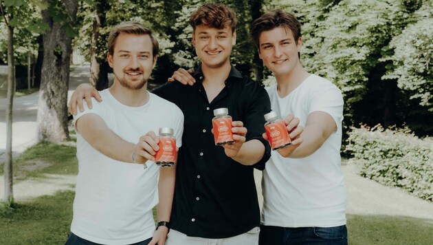 „Liebes“-Gummis aus Klosterneuburg und Graz: Chris Braeuer, Benjamin Matzinger und Lucky ...