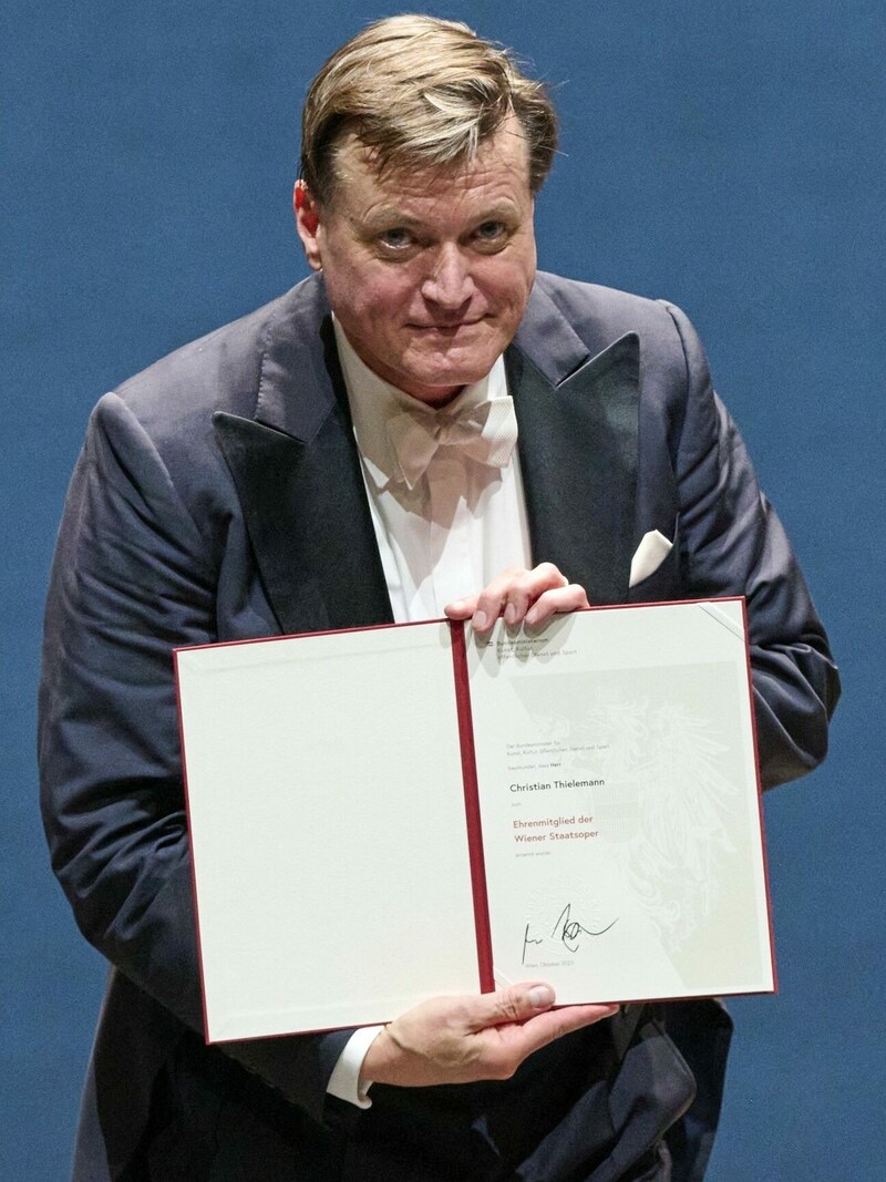 Christian Thielemann freut sich über seine Ehrenmitgliedschaft der Wiener Staatsoper (Bild: © Wiener Staatsoper / Michael Pöhn)
