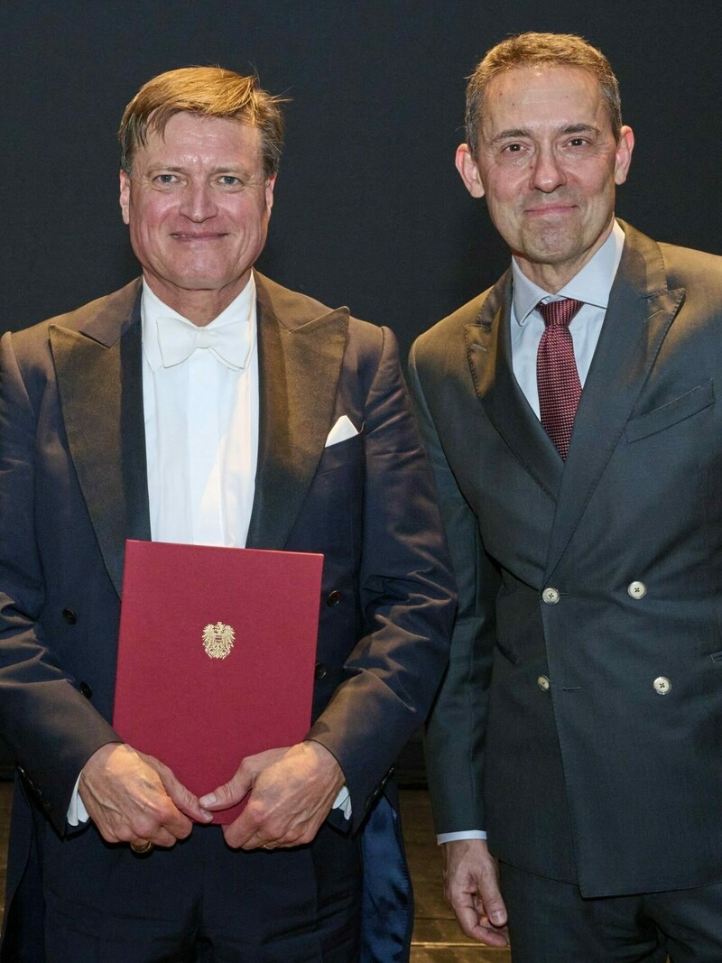 Christian Thielemann und Direktor Bogdan Roščić (Bild: © Wiener Staatsoper / Michael Pöhn)