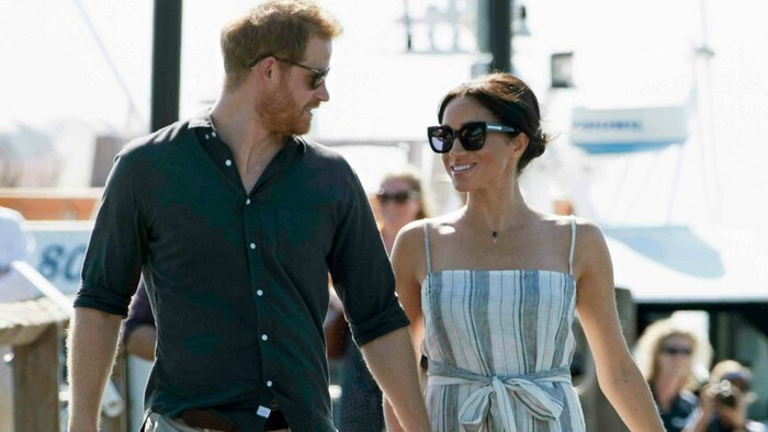 Prinz Harry und Herzogin Meghan 2018 auf Fraser Island in Australien.