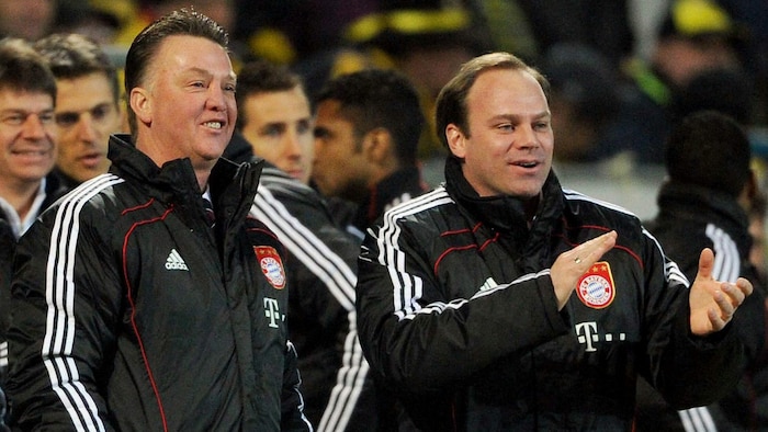 Louis van Gaal (l.) und Christian Nerlinger