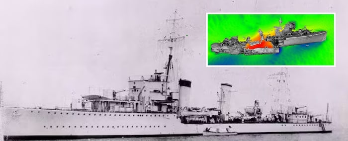 Der britische Zerstörer „HMS Keith“