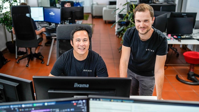Toni Luong und David Kitzmüller (r.) bringen mit ihrer Musiknoten-Plattform Oktav internationale ...