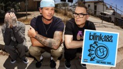 Wieder vereint und versöhnt: Blink-182 wollen es noch einmal wissen (Bild: Columbia Records, Rory Kramer, Krone KREATIV)