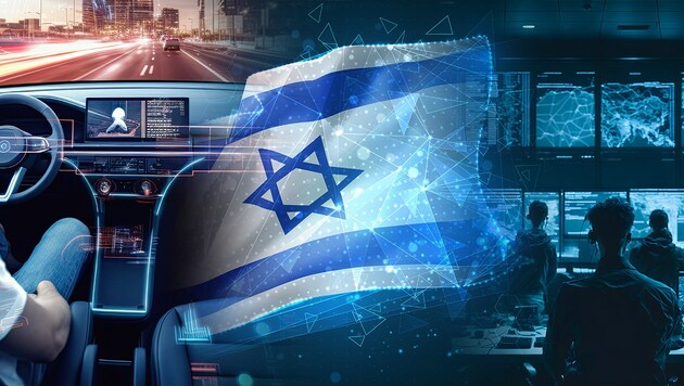 Vom autonomen Fahren über Internet-, Netzwerk- und Cybersicherheits-Unternehmen bis hin zu staatlicher Spionage: Israels IT-Branche gehört in vielen Bereichen zur Weltspitze. (Bild: stock.adobe.com, Krone Kreativ)